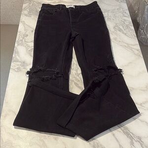 VERVET BY FLYING MONKEY Black Straight Leg Jeans